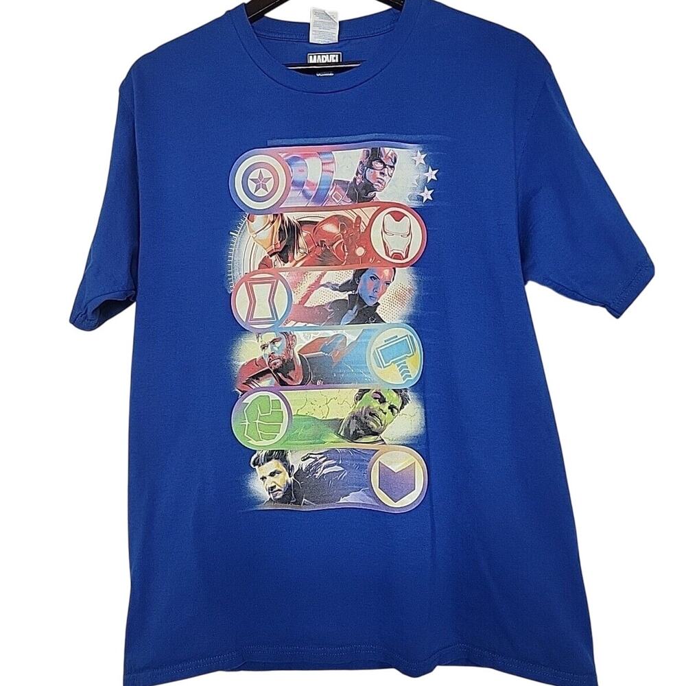 Marvel The Avengers End Game‎ Men's Blue Large T-Shirt Short Sleeve EUC
